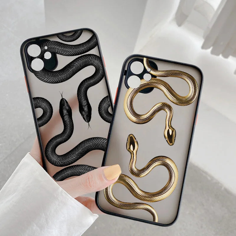 Snake Phone Case for IPhone 15 14 13 12 Pro Max Mini Shockproof