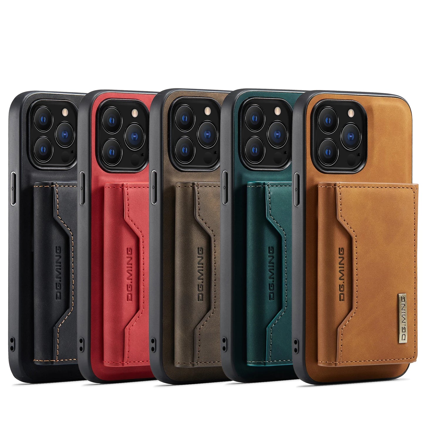 2 In 1 Detachable Magnetic Leather Wallet Phone Case for iPhone 15 14 13