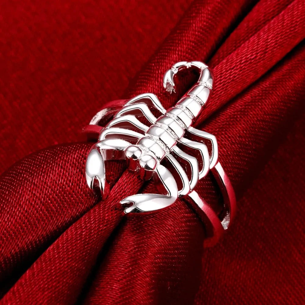 Scorpion 925 Sterling Silver Women Domineering Lady Ring