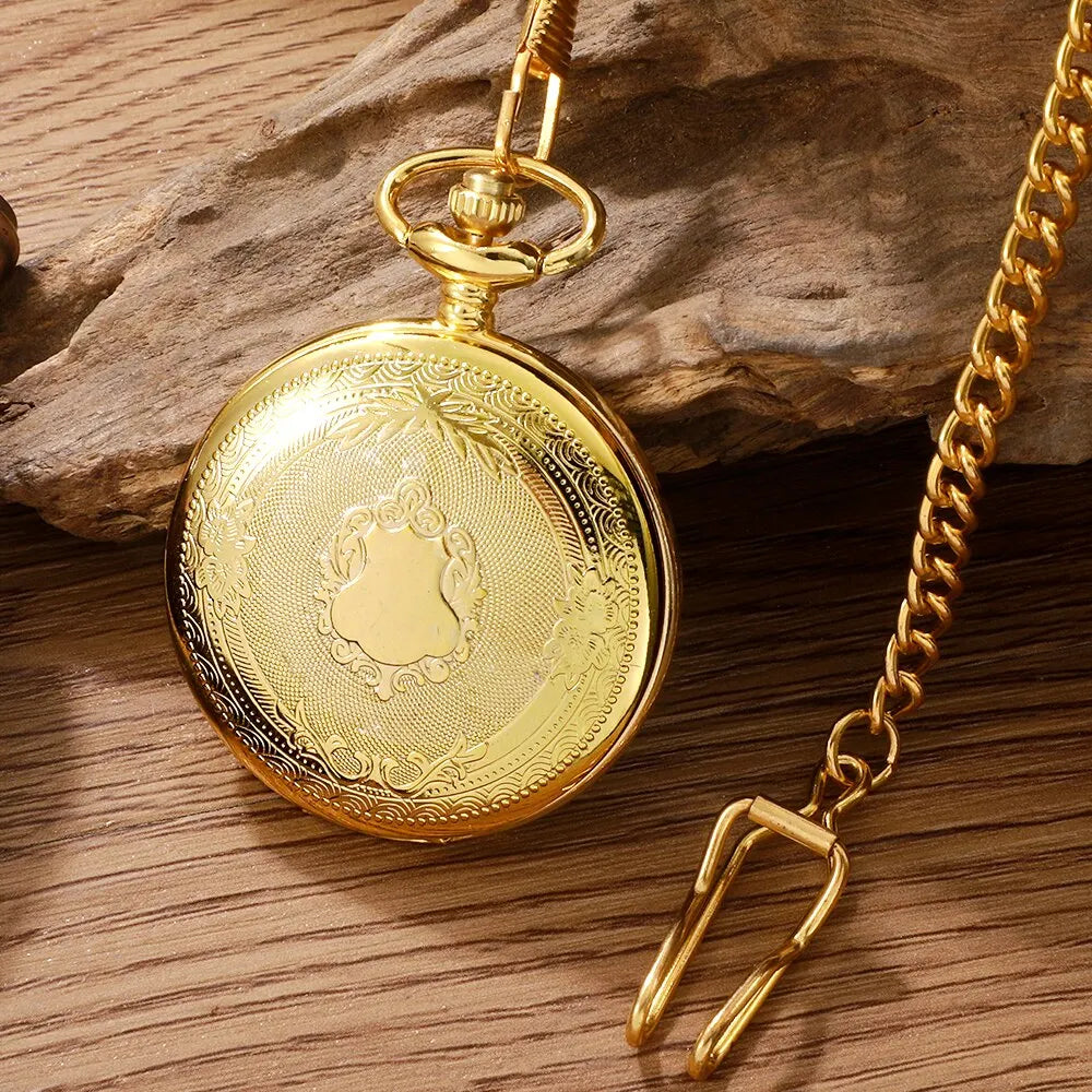 Quartz Roman Numerals Pocket Watch Necklace Pendant