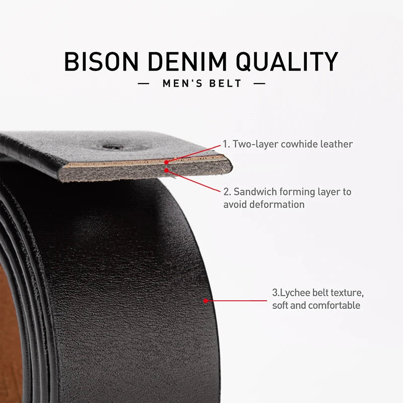 Mens Belt High Quality Genuine Leather Strap Luxury Pin Buckle