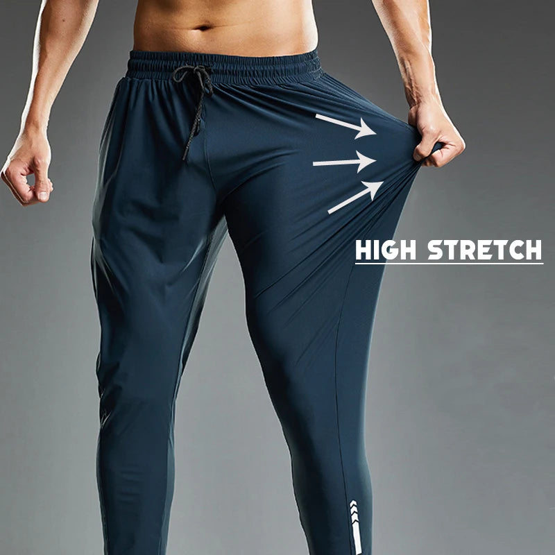 Summer Elastic Mens Running Sport Pants Jogging Sweatpants