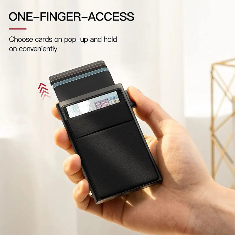 Rfid Credit Card Holder Mini Metal Wallet