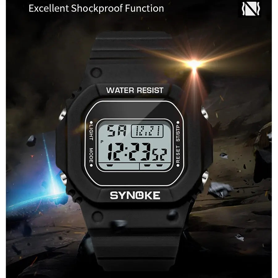 SYNOKE Outdoor Military Mens Digital Watch Waterproof