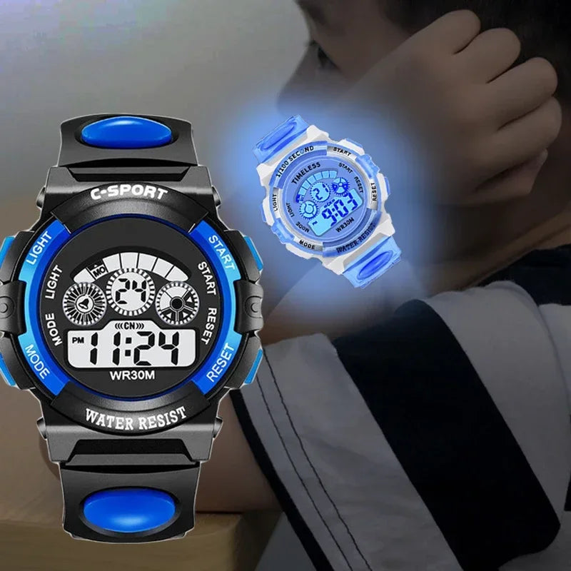 Kids Digital Watch Luminous Alarm Watch for Boys Girls