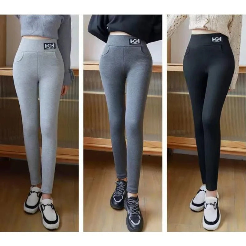 Womens Leggings Warm Leggings Thicken Hight Waist Fleece