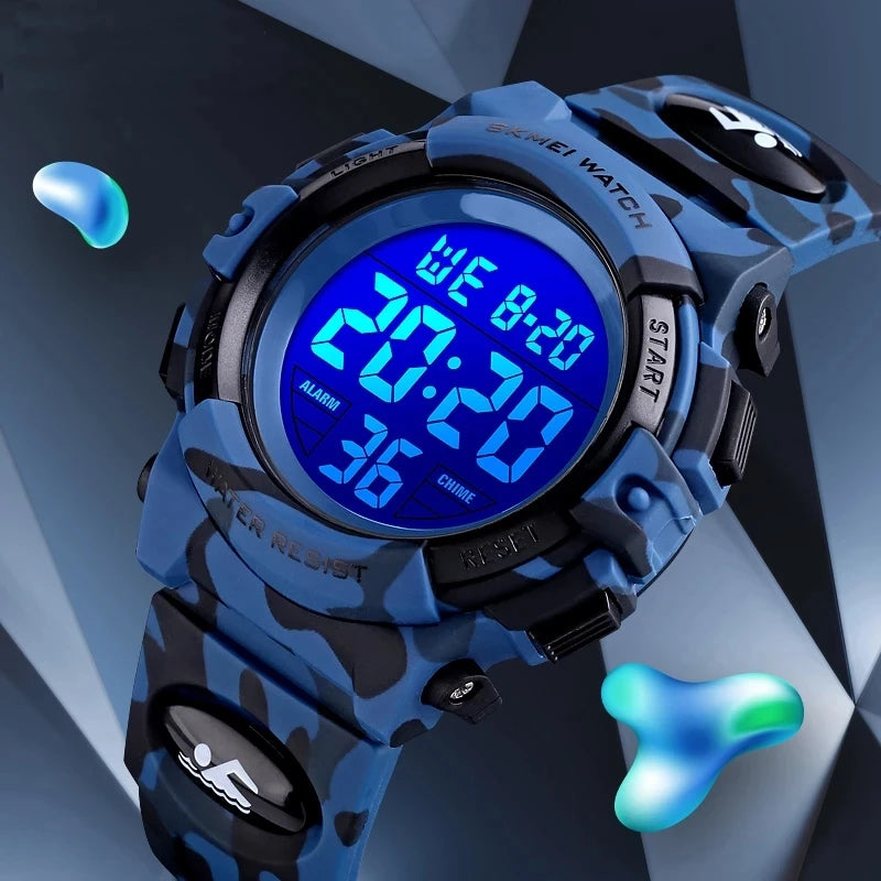 Boys Girls Children Luminous Dial Kids Waterproof Digital Watch