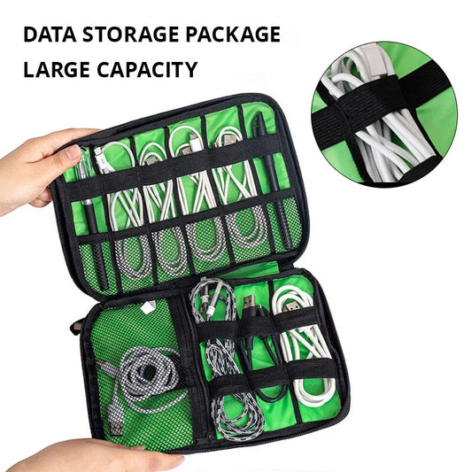 Usb Data Cable Charger Plug Storage Bag Organizer