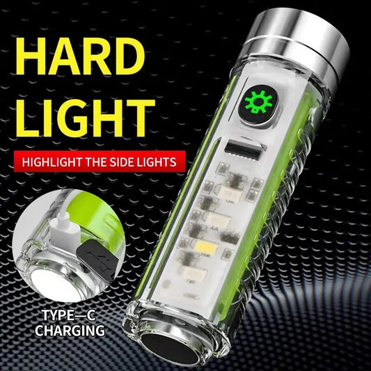 Rechargeable LED Flashlight Keychain Tail Magnet Uv Light