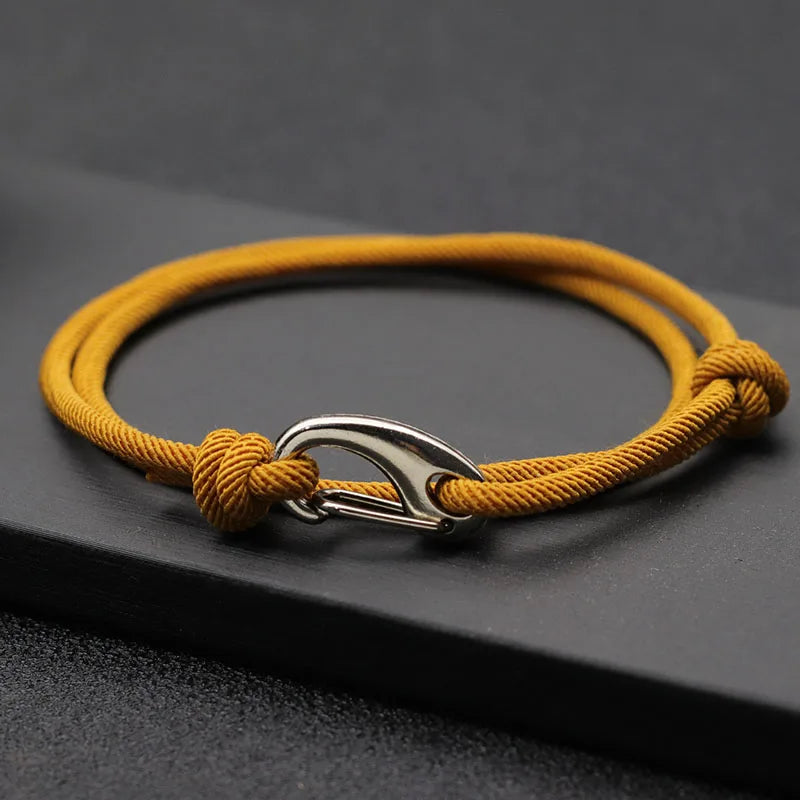 Adjustable Thin Cord Double Layer Handmade Weaven Rope Bracelet