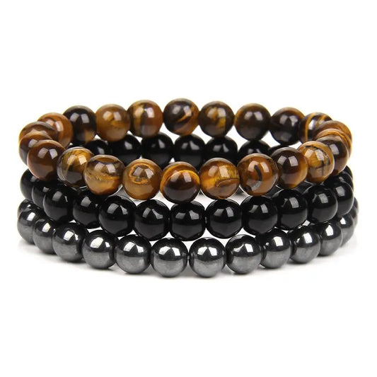 3pcs Natural Stone Unisex Bracelets