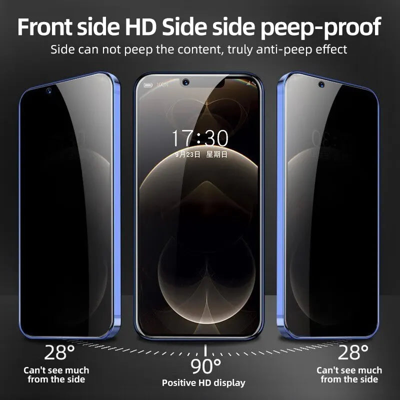 High Definition Anti Peeping Tempered Glass For iPhone