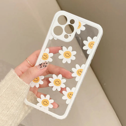 Daisy Flowers Phone Case For iPhone 13 14 15 Pro Max