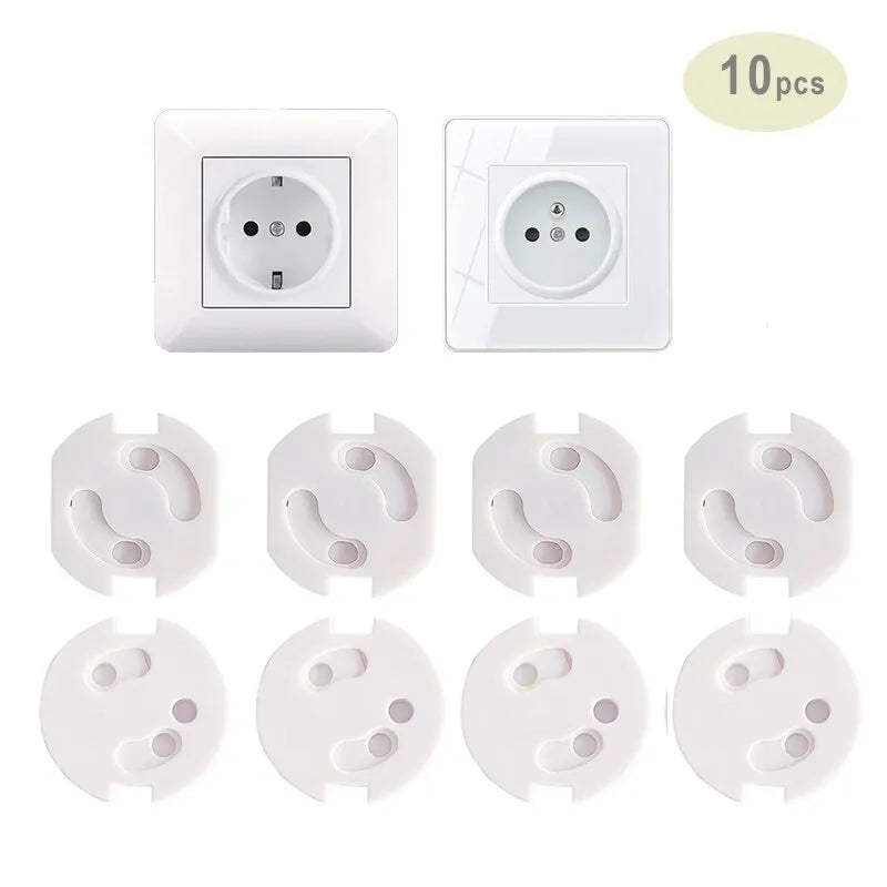 Baby Safety Socket Covers 10pcs Electrical Plastic Outlet Protectors