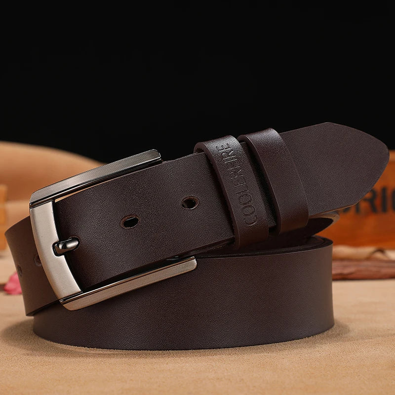 Fashionable Cowskin Belt for MenEl evate Your Everyday Look