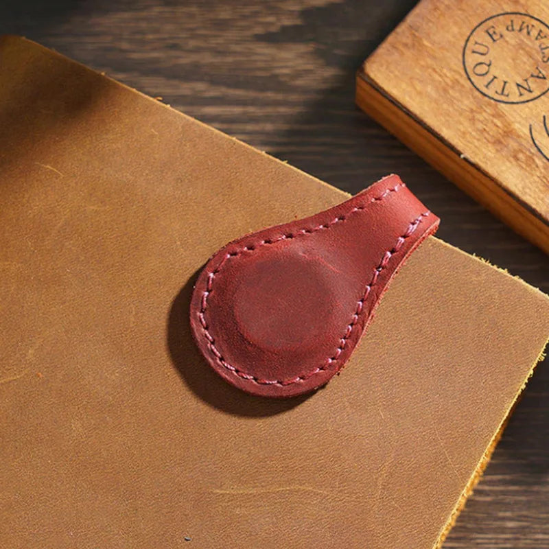 Magnetic Leather Bookmark Double Sided Magnetic Buckle