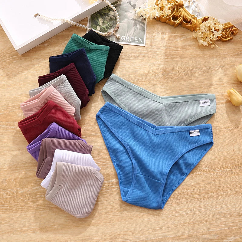 3pcs Cotton Panties Womens Low Waist Comfortable Underpants