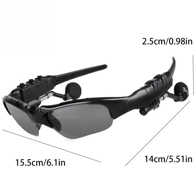 Stereo Earphones Wireless Headset with Mic Sunglasses