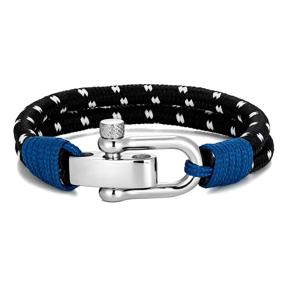 Nautical Style Double Strand Rope With Stainless Steel Shackle Clasp