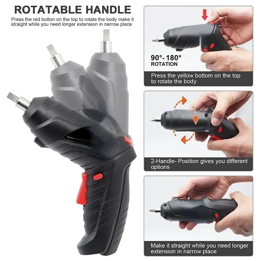 Mini Electric Drill Cordless Screwdriver Tools Set