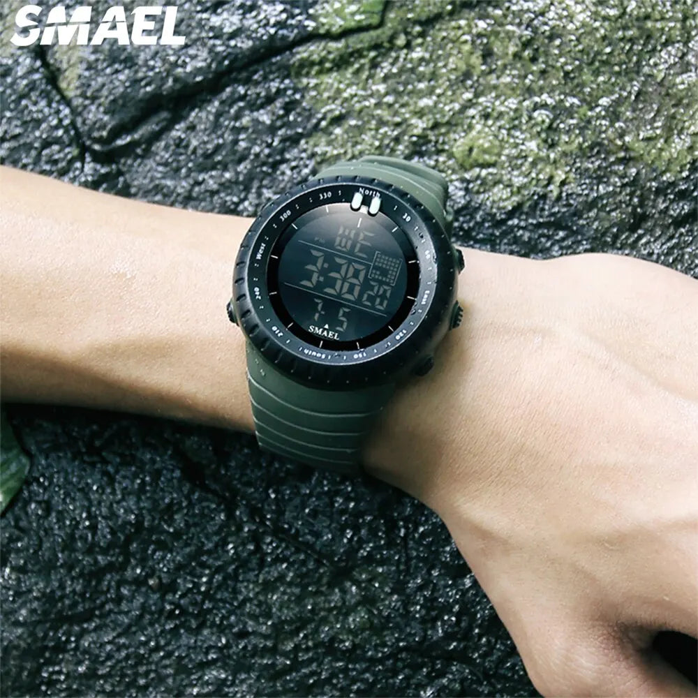 SMAEL Mens Digital Watch Outdoor Sports Waterproof