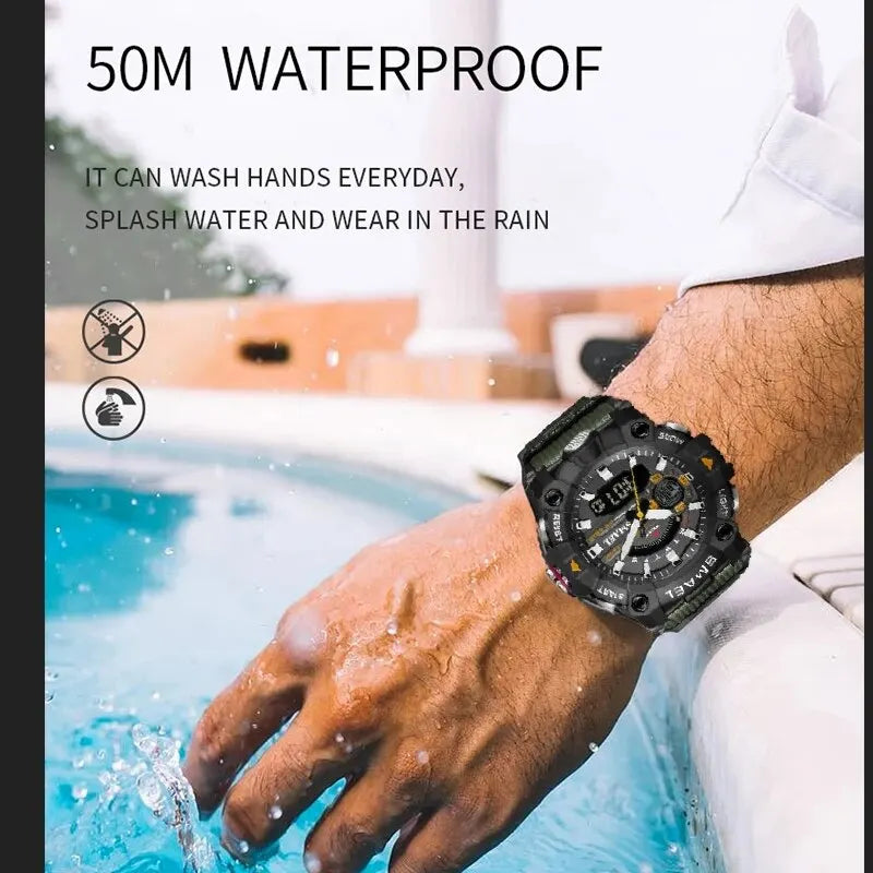 SMAEL Sport Watch Mens Shock Resistant 50M Waterproof