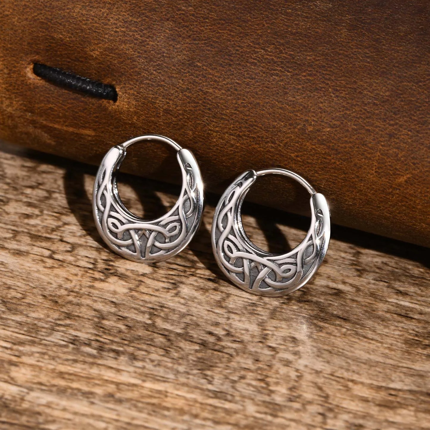 Dragon Hoop Huggie Mens Earrings Gothic Jewelry