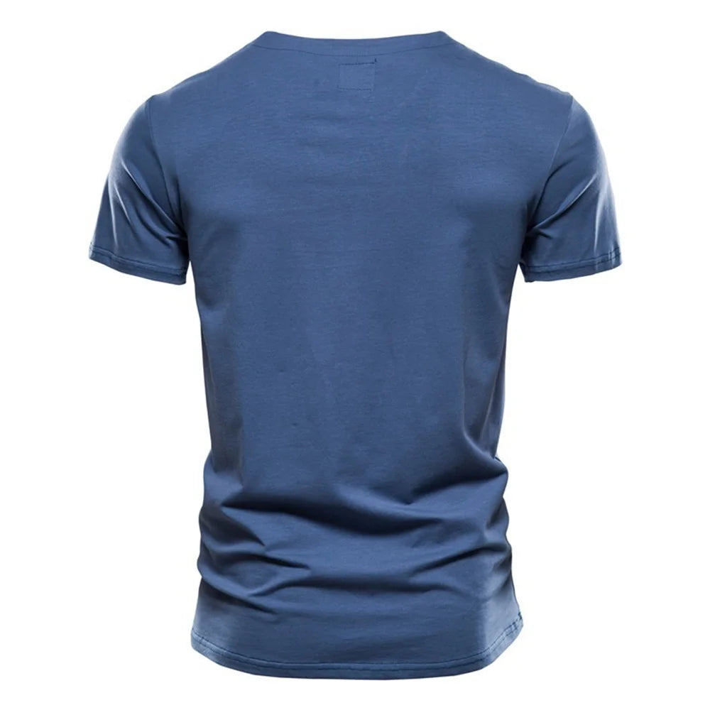 Casual Cotton Mens T Shirts Summer Short Sleeve Top Tees