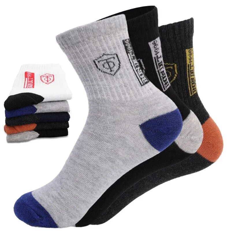 5 Pairs Breathable Cotton Sports Men Stockings