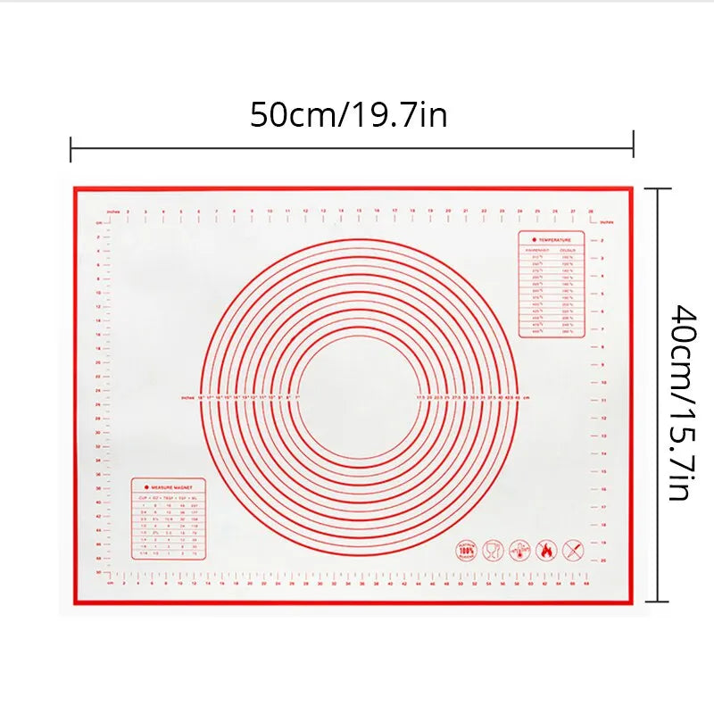 Kneading Dough Mat Silicone Baking Mat Pizza Cake Dough Maker