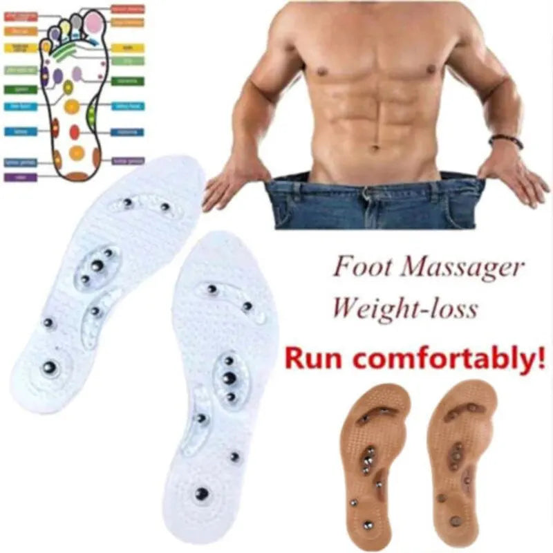 1Pair Silicone Orthopedic Massage Insoles for Slimming