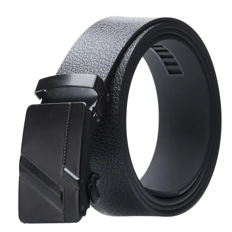 Mens Belt Automatic Click Buckle Split Leather