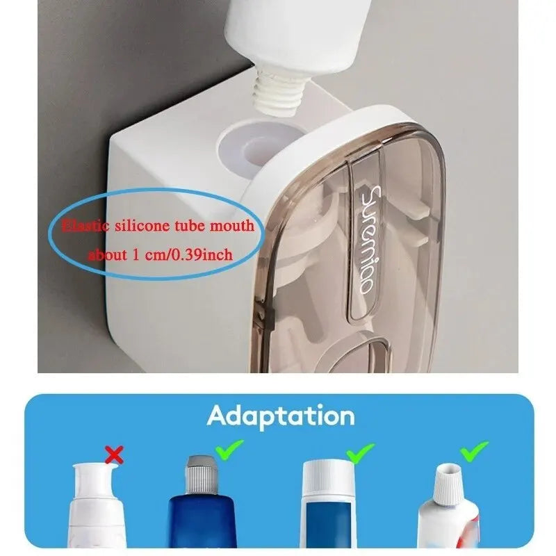 Automatic Toothpaste Dispenser Wall Mount Lazy Toothpaste Squeezer