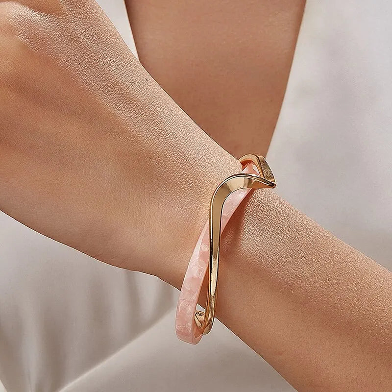 Shellfish Bracelet Board Bend Metal Bangles Womens