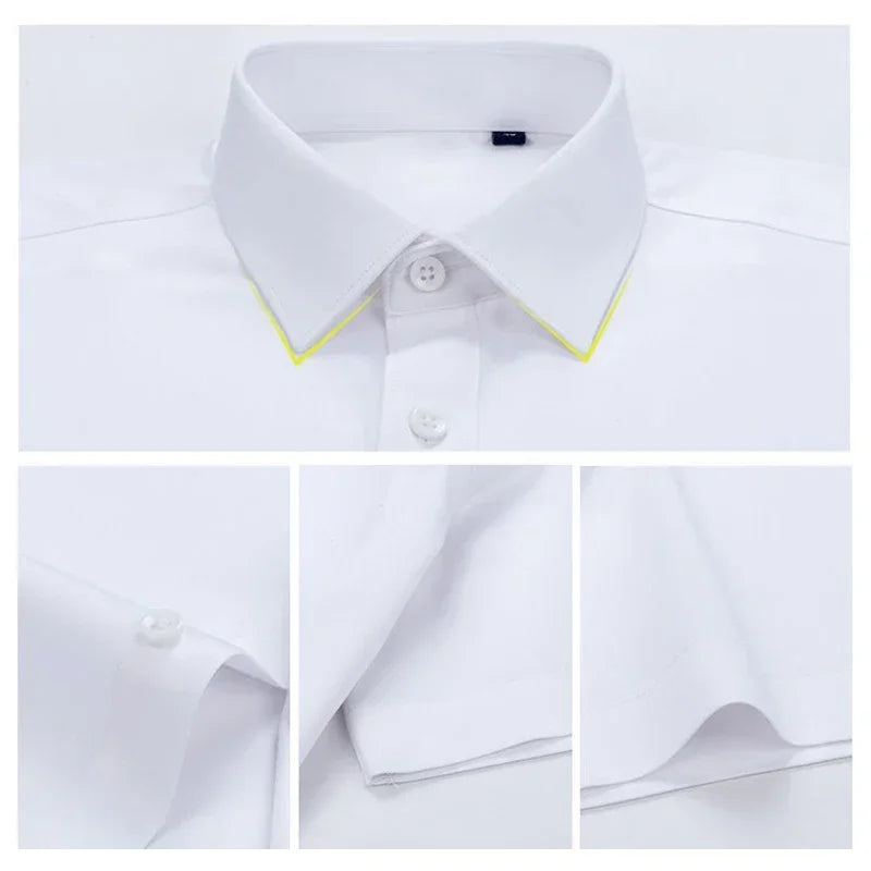 Premium Mens Ultra Stretch Shirt Silky Formal Long Sleeve Shirts