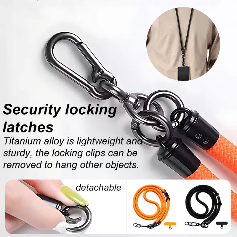 10mm Adjustable Mobile Phone Lanyard Detachable Neck Cord Strap