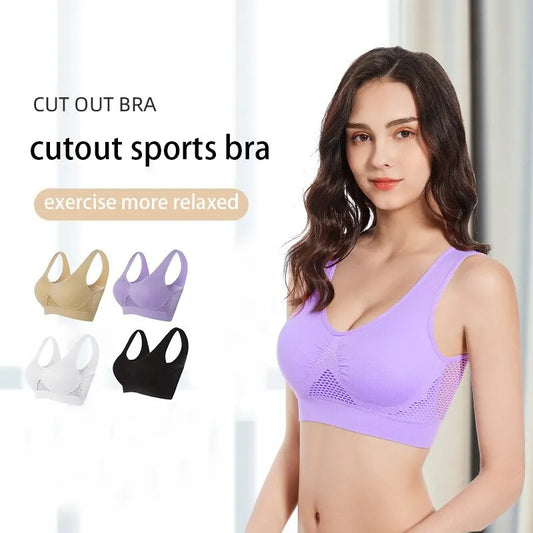 Hollow Out Womens Yoga Sport Bra Breathable