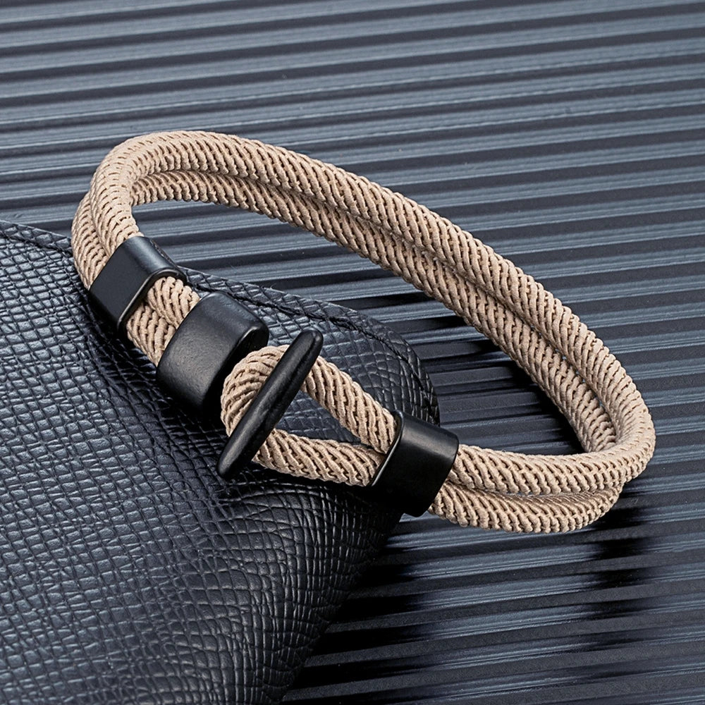 Men Women Double Strand Nautical Survival Rope Bracelet