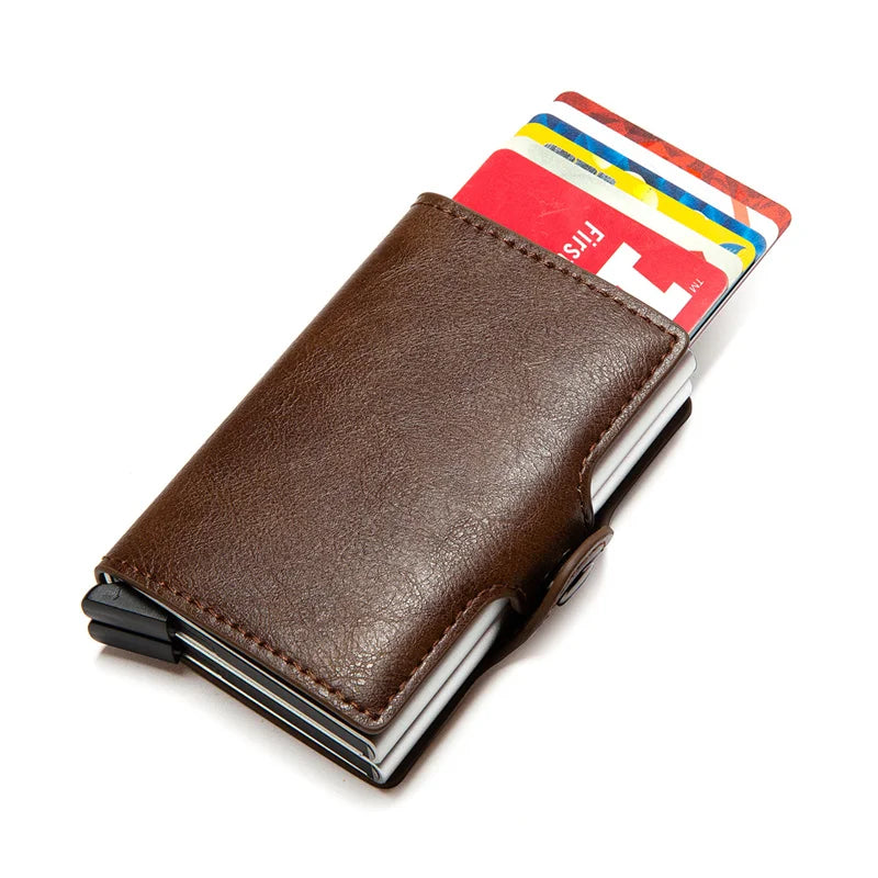 RFID Mens Wallet ID Card Holder Leather Money Clip