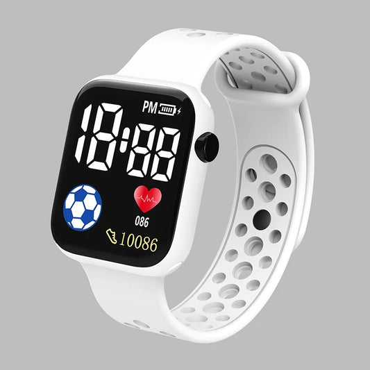 Kids Boys Girls Sports Waterproof Silicone LED Digital Watch