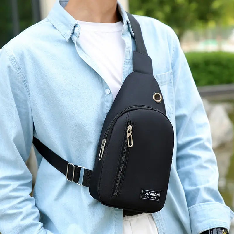 Mens Crossbody Bag Shoulder Chest Bag Outdoor Sports