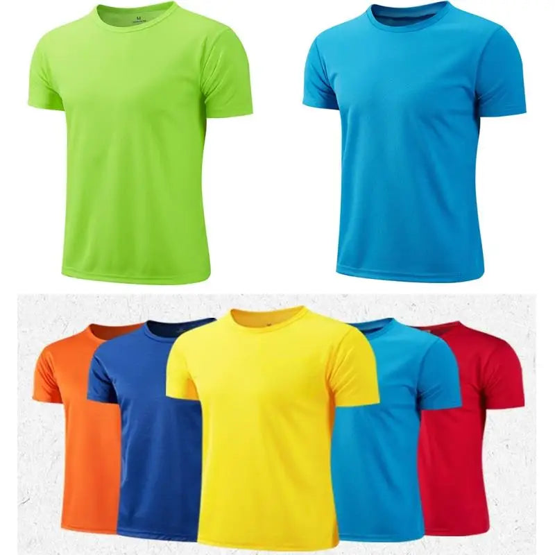 Mens Womens Quick Dry Short Sleeve Sport T Shirt Gym Fitness Shirt