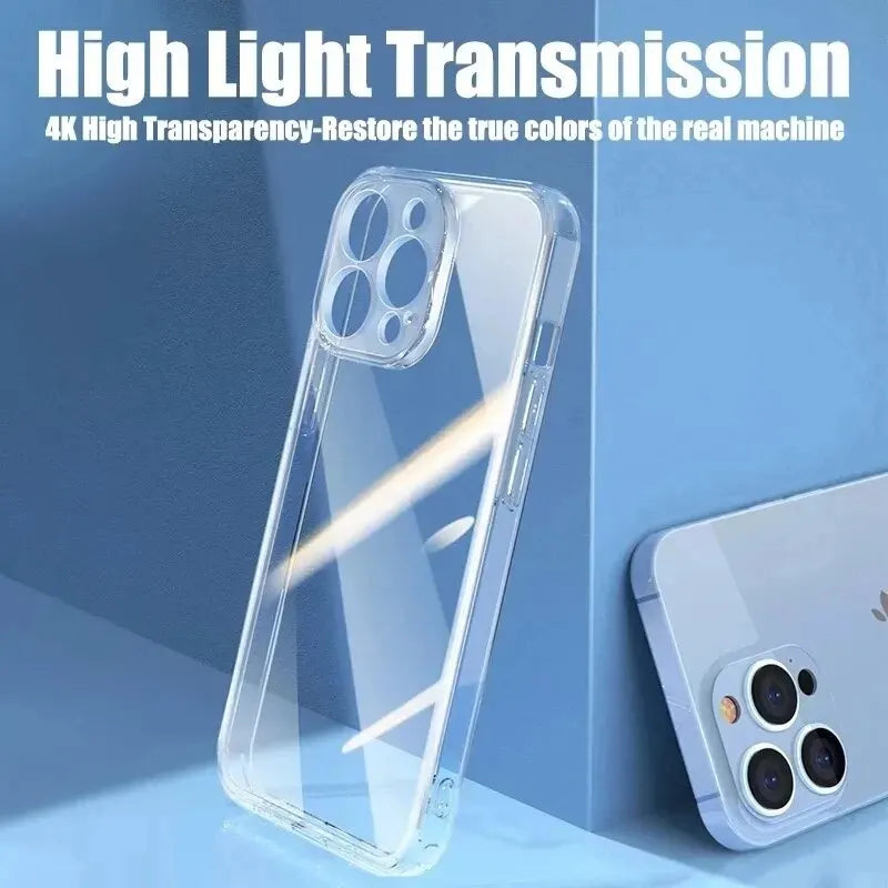 Shockproof Transparent Acrylic Phone Case For iPhone 15 14 13