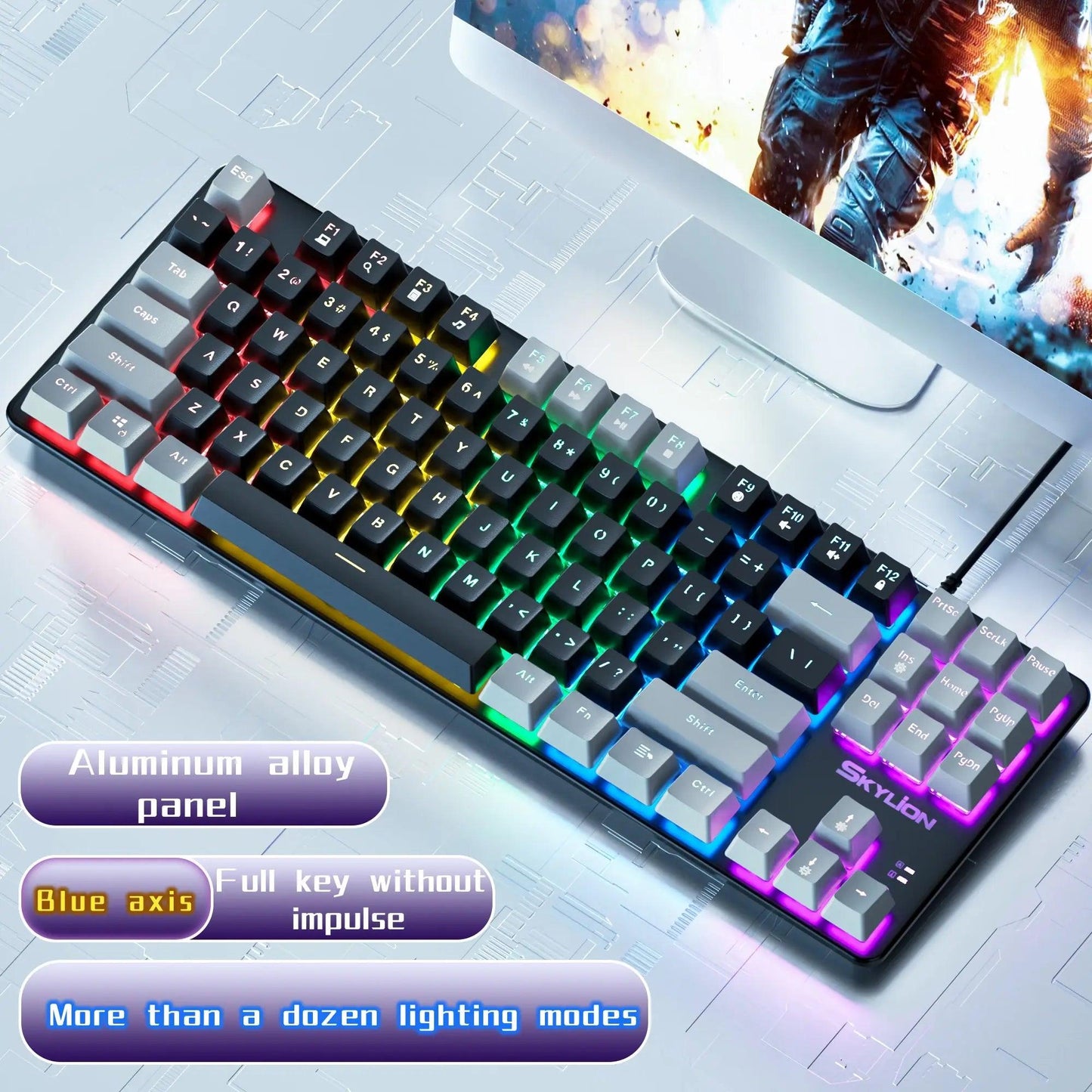 SKYLION H87 Wired Mechanical Keyboard - On Sale On