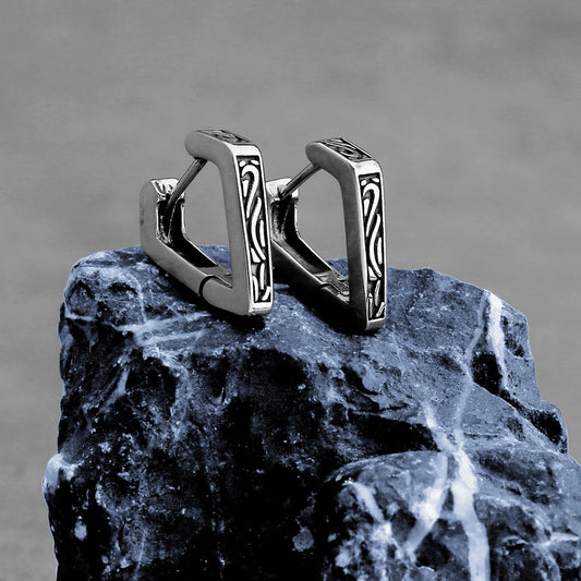 Vikings Celtic Minimalist Hoop Earrings Mens Cool Punk Earrings