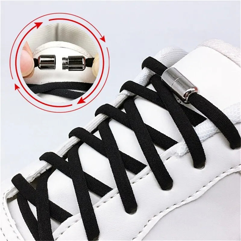 Shoelace 1pair Elastic No Tie Shoelaces Semicircle Shoe Laces