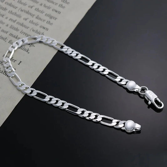 Charm 925 Sterling Silver Bracelets for Women 4MM Chain