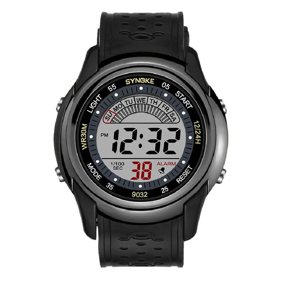 SYNOKE Mens Digital Watch Multifunction Waterproof Luminous