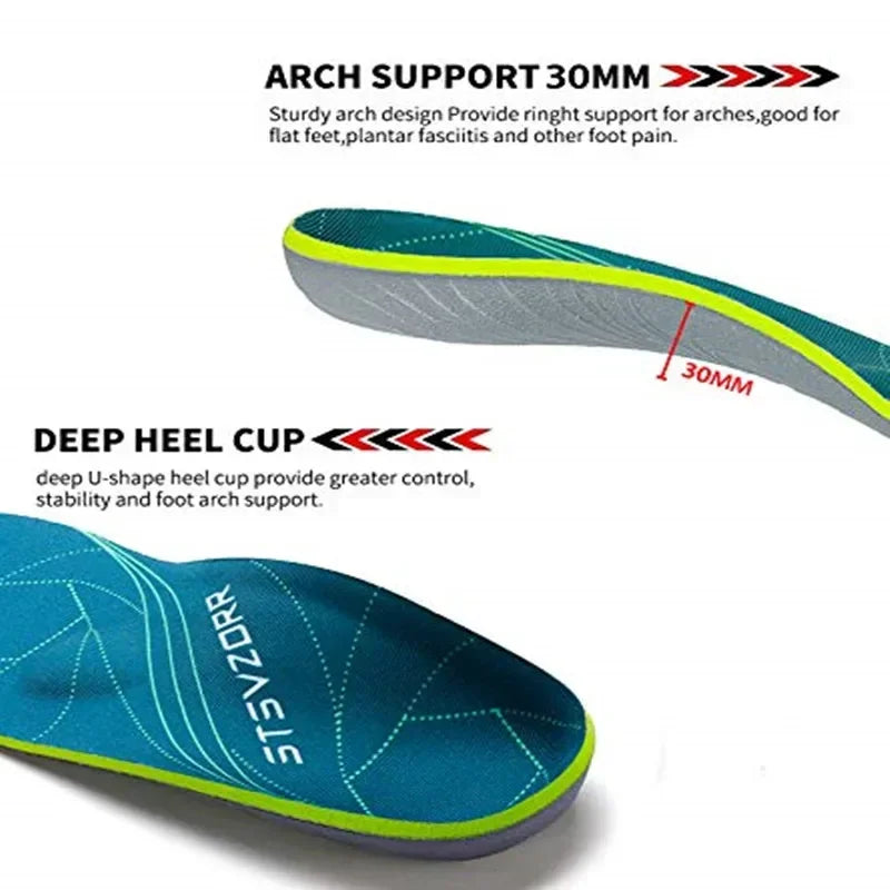 Arch Support Orthopedic Insoles for Flat Feet Relief Step with Confidence