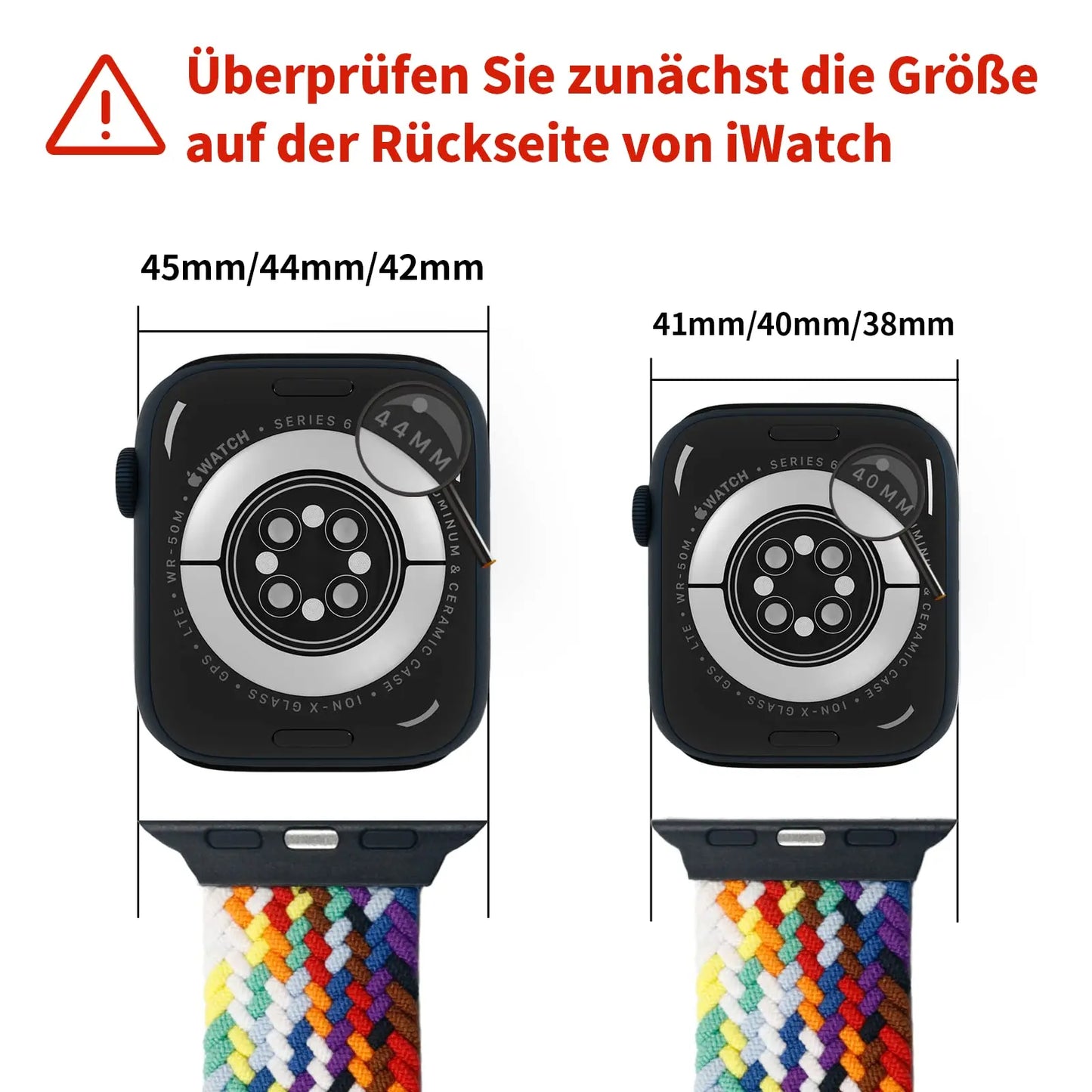 2pcs Braided Solo Loop For Apple Watch Nylon Bracelet